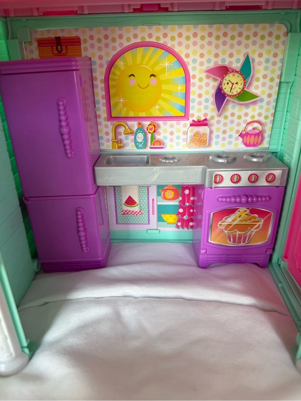 Barbie Club Chelsea House Pink Green Kids Playhouse Toy
